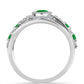 Anillo de Plata con Esmeralda de Zambia y Topacio Blanco