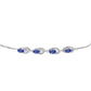 Pulsera de Plata con Tanzanita AAA y Diamante blanco