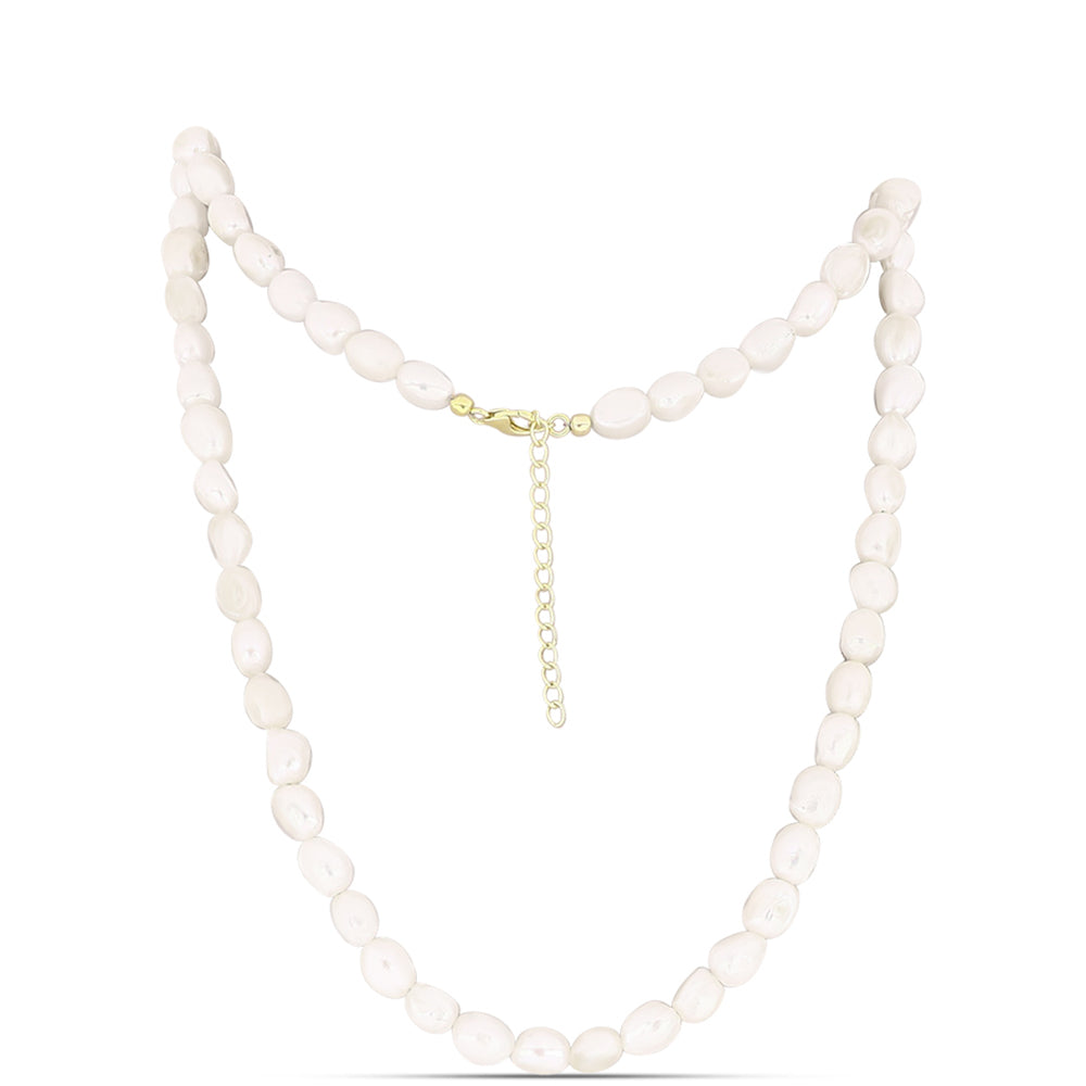 Collar de Plata Bañada en Oro con Perla de Agua Dulce 1 