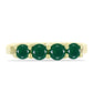 Anillo de Plata Bañada en Oro con Ágata Verde