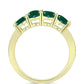 Anillo de Plata Bañada en Oro con Ágata Verde