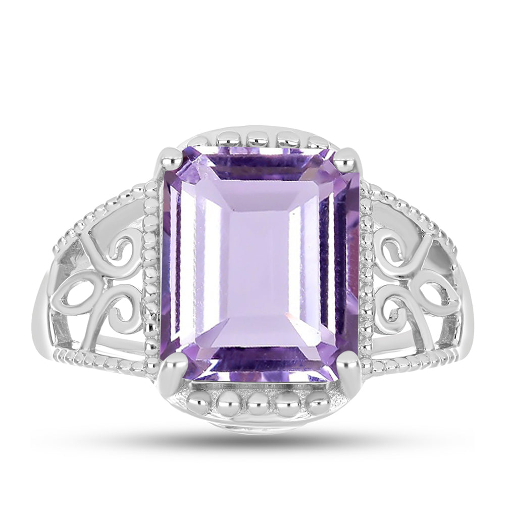Anillo de Plata con Amatista Rosa de Francia
