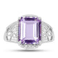 Anillo de Plata con Amatista Rosa de Francia
