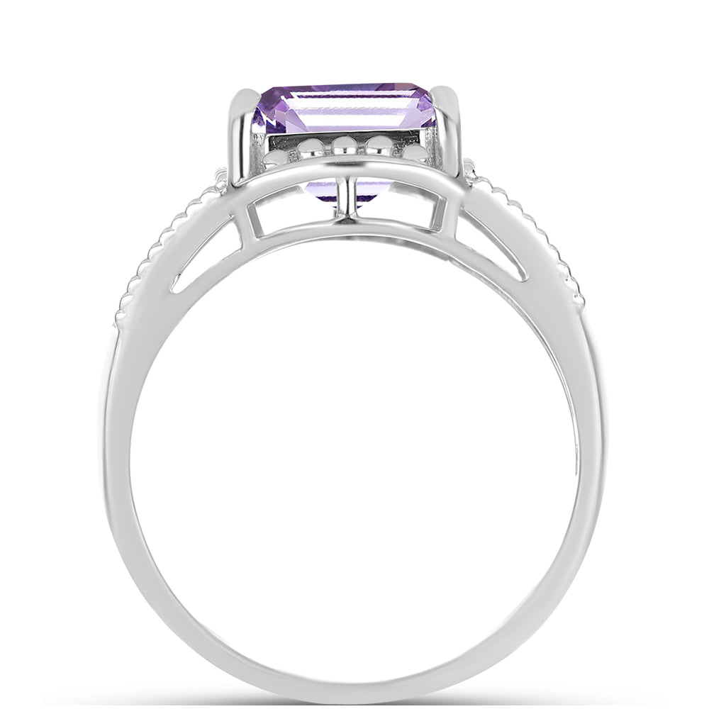 Anillo de Plata con Amatista Rosa de Francia 2 