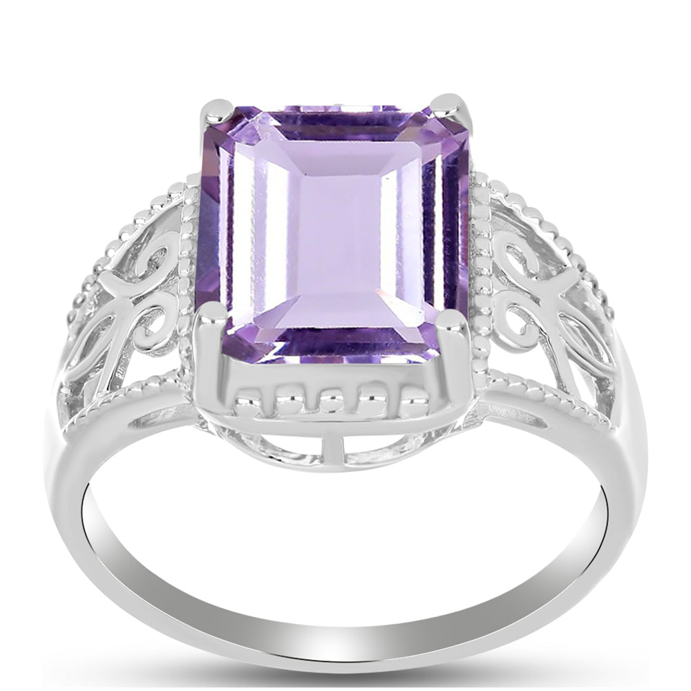 Anillo de Plata con Amatista Rosa de Francia 3 
