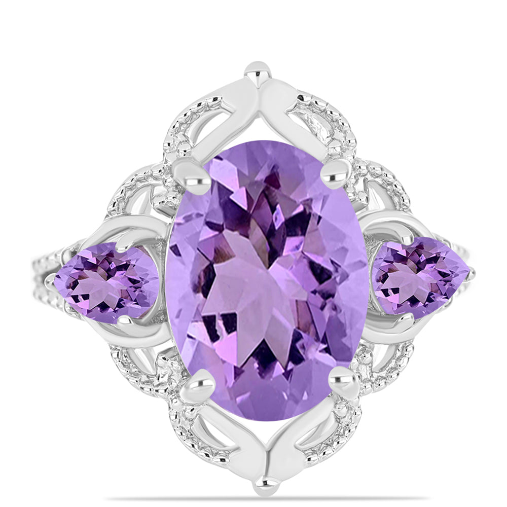 Anillo de Plata con Amatista Rosa de Francia
