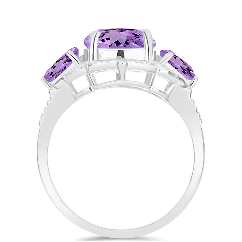 Anillo de Plata con Amatista Rosa de Francia 2 