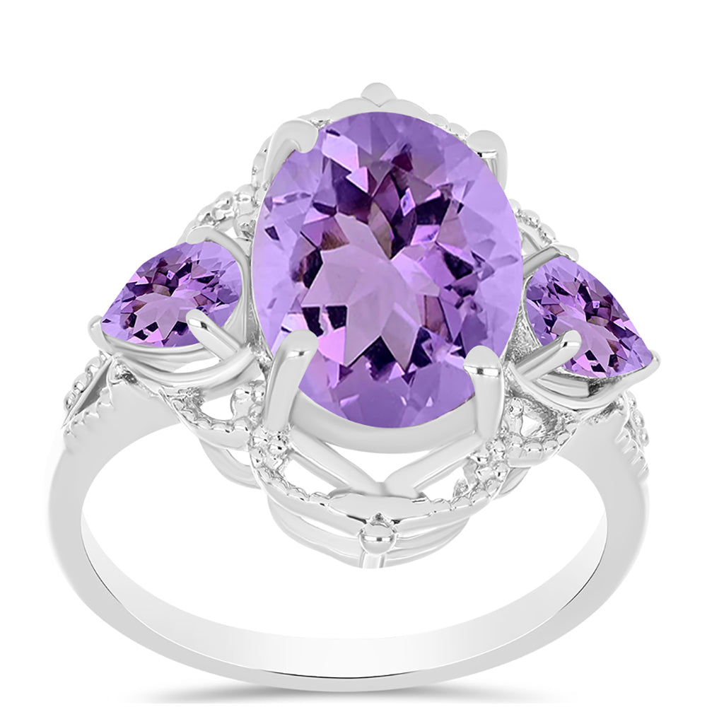 Anillo de Plata con Amatista Rosa de Francia 3 