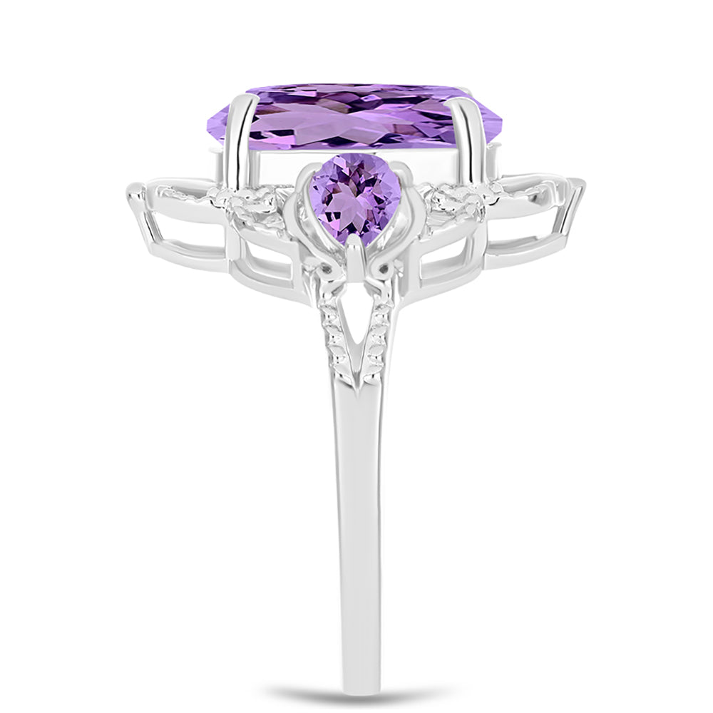 Anillo de Plata con Amatista Rosa de Francia