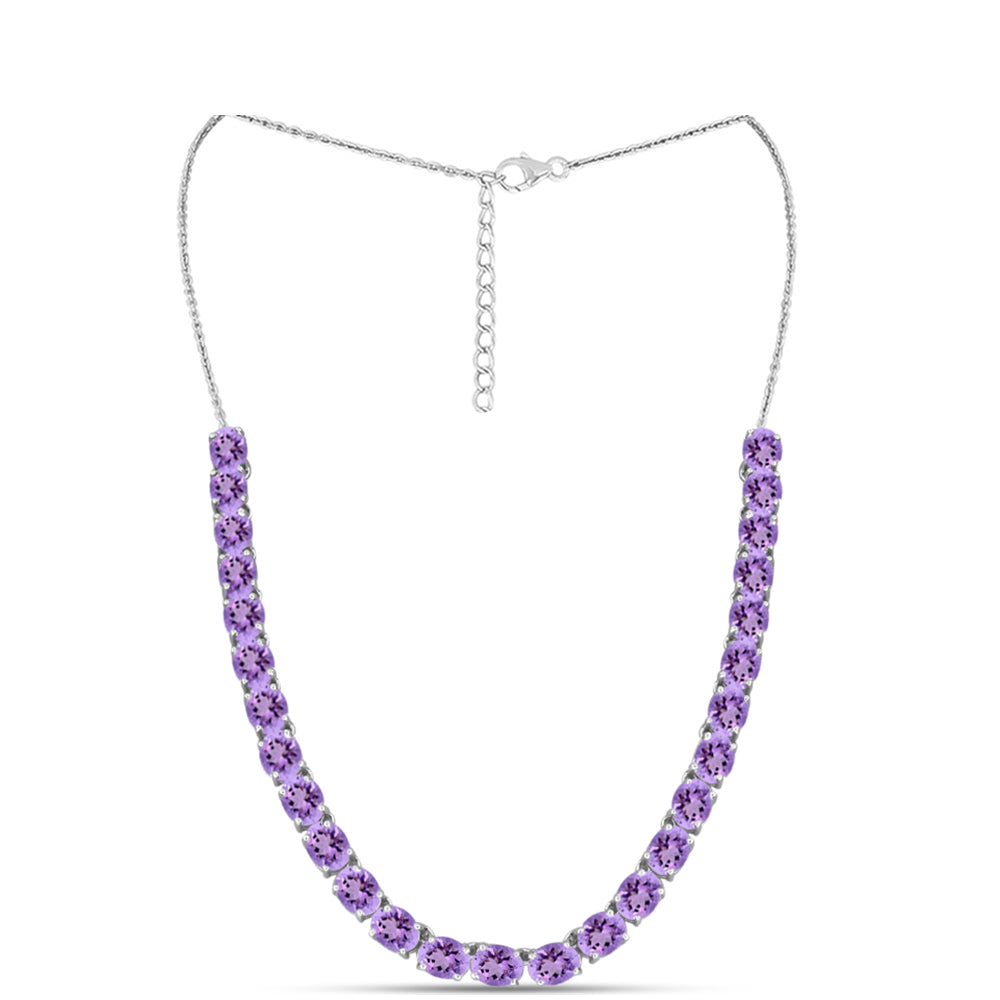 Collar de Plata con Amatista Rosa de Francia 1 