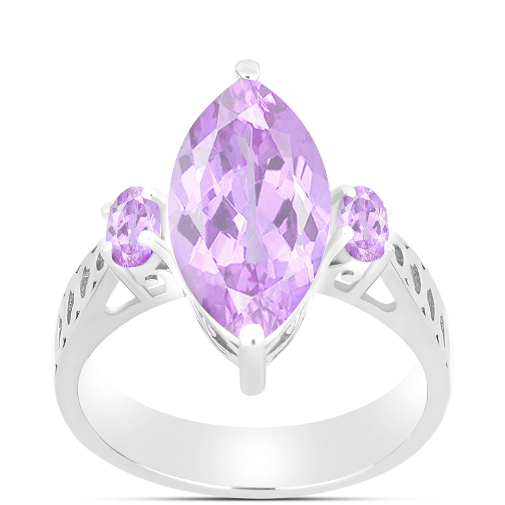 Anillo de Plata con Amatista Rosa de Francia 3 