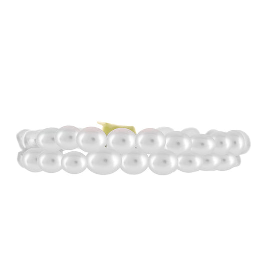 Pulsera de Plata Bañada en Oro con Perla de Agua Dulce