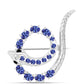 Broche de Plata con Tanzanita AAA y Diamante blanco