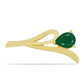 Broche de Plata Bañada en Oro con Ágata Verde