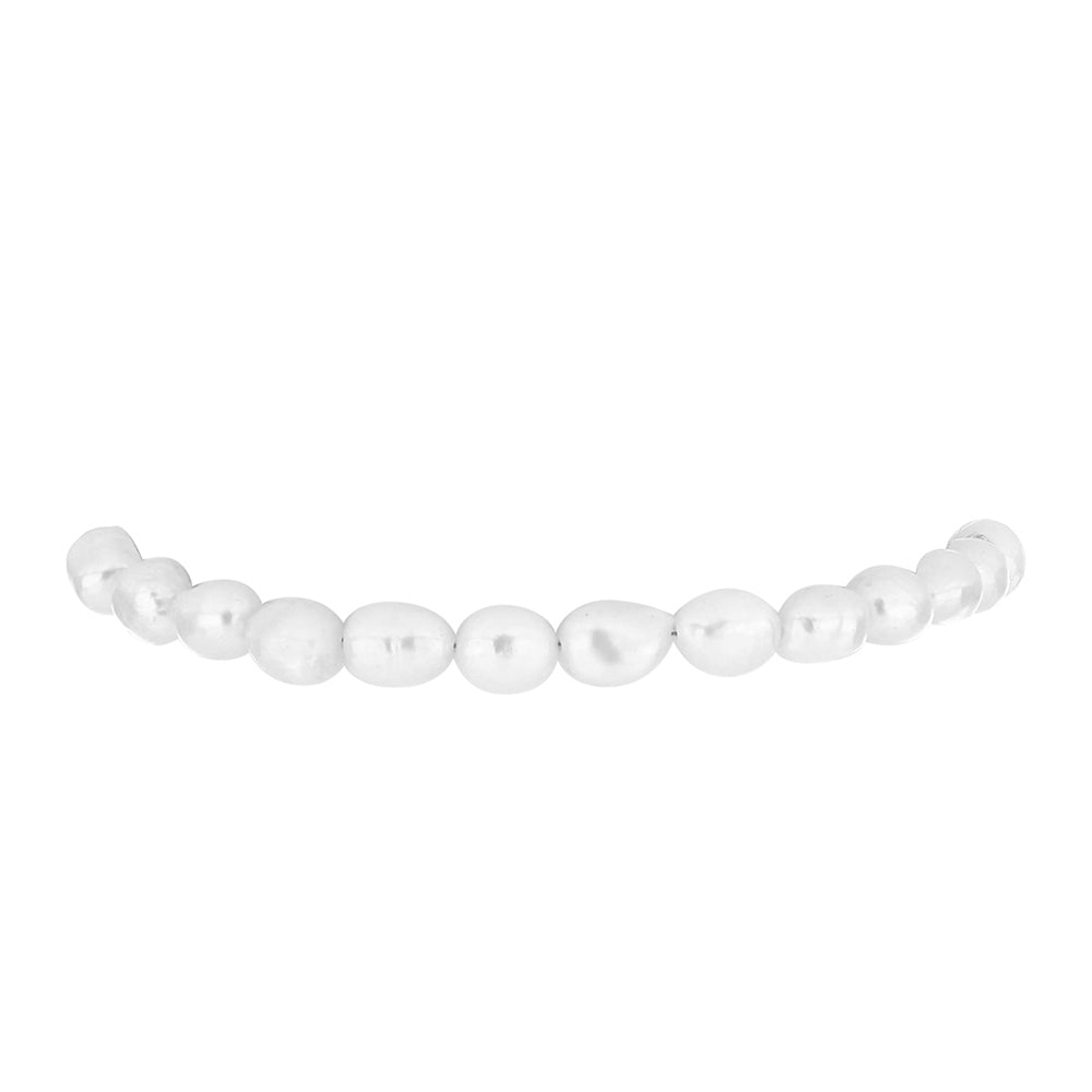 Pulsera de Plata Bañada en Oro con Perla de Agua Dulce