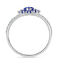 Anillo de Plata con Tanzanita AAA y Diamante blanco