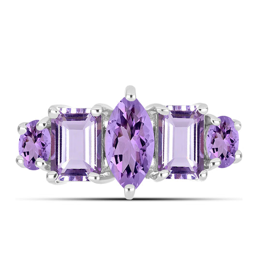 Anillo de Plata con Amatista Rosa de Francia