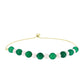 Pulsera de Plata Bañada en Oro con Ágata Verde y Perla de Agua Dulce