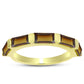 Anillo de Plata Bañada en Oro con Cuarzo Coñac