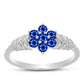 Anillo de Plata con Zafiro Azul Australiano