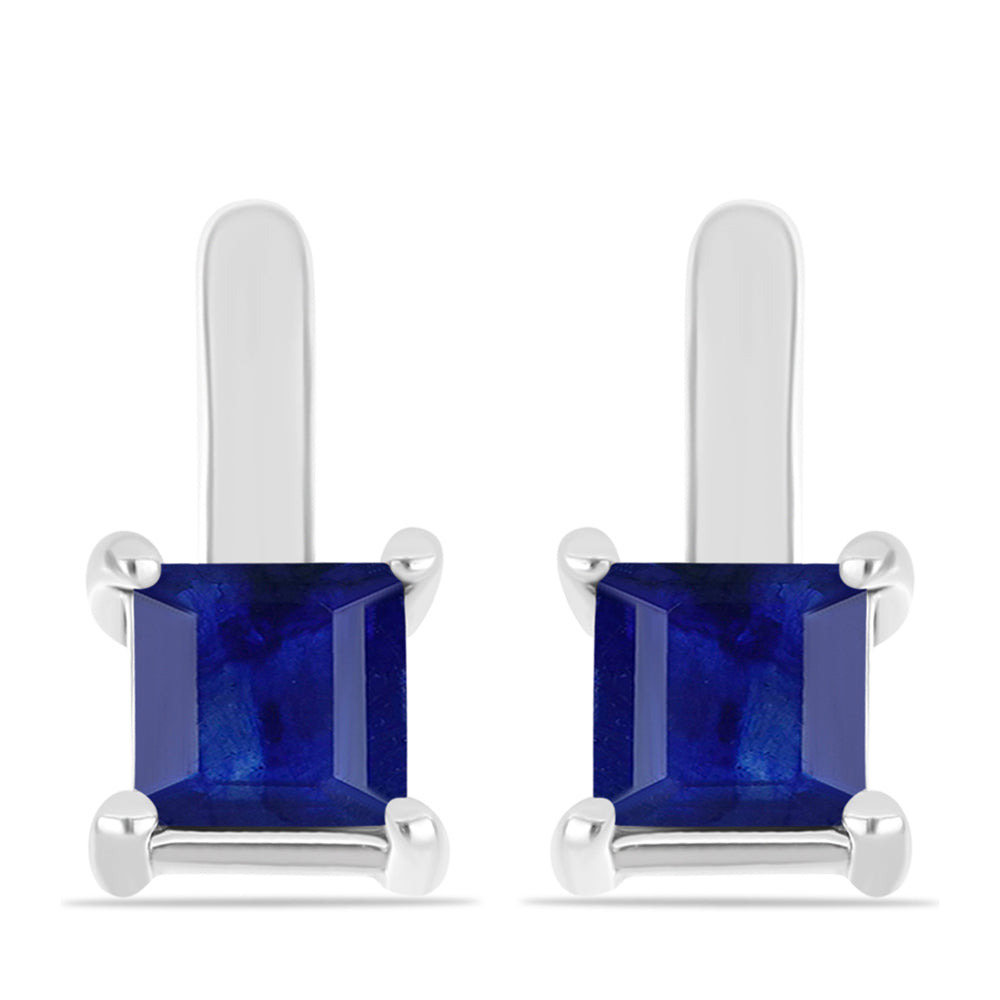 Pendientes de Plata con Zafiro Azul Australiano 1 