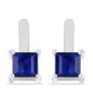 Pendientes de Plata con Zafiro Azul Australiano