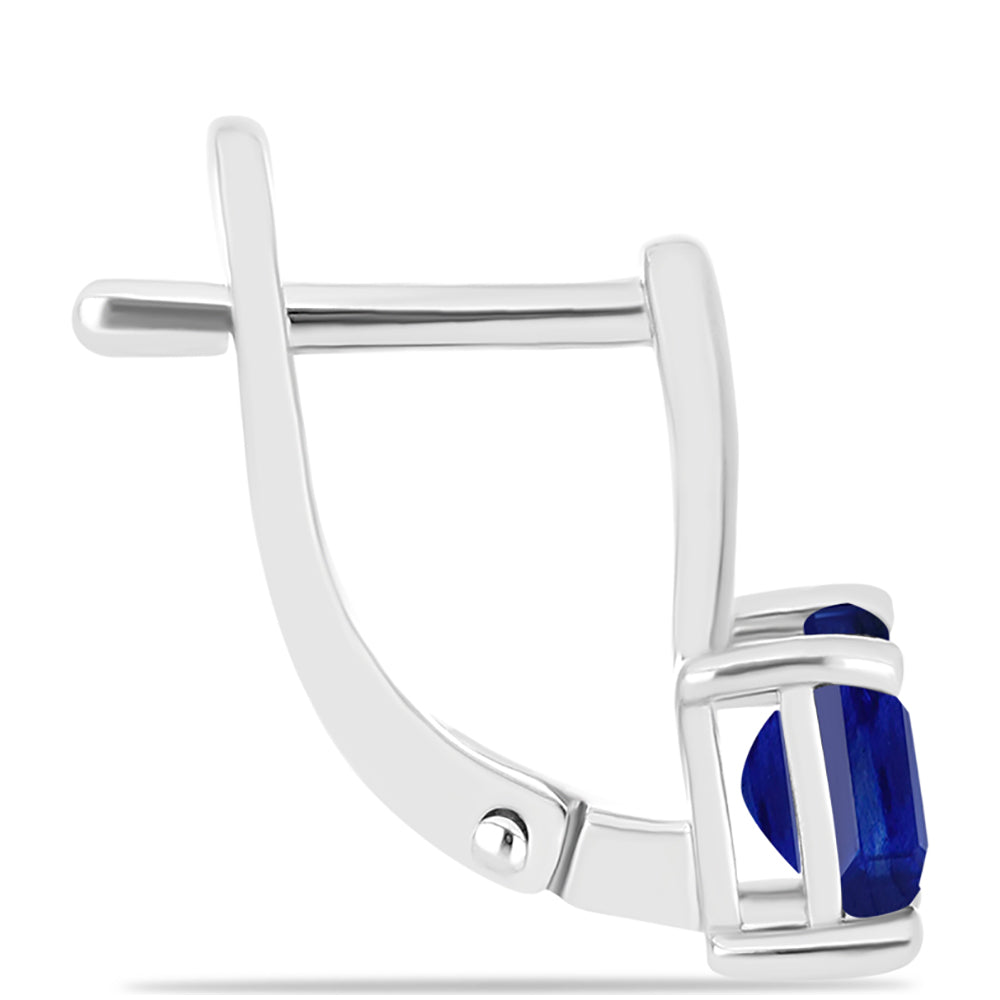 Pendientes de Plata con Zafiro Azul Australiano 2 