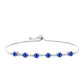 Pulsera de Plata con Zafiro Azul Australiano y Topacio Blanco