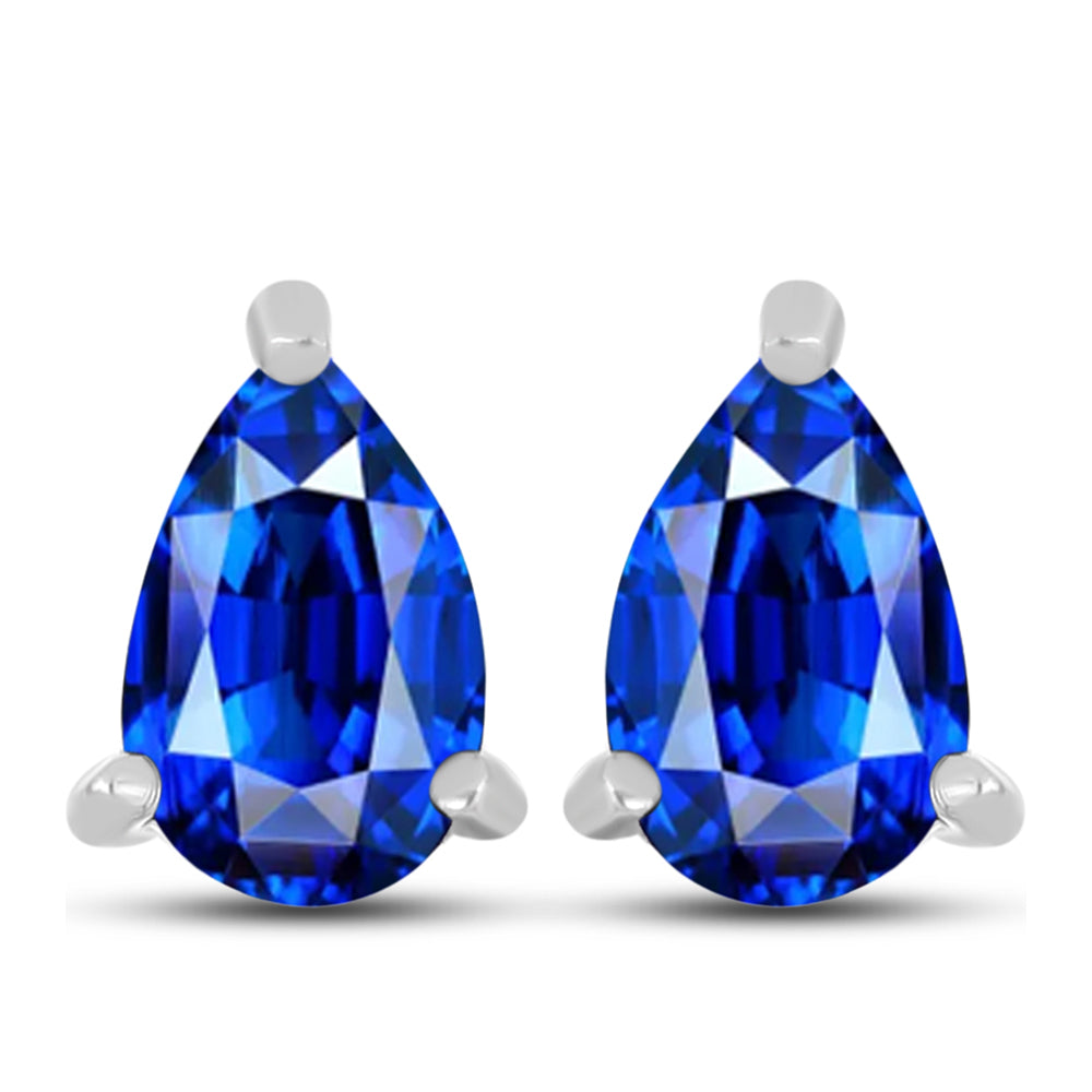 Pendientes de Plata con Zafiro Azul Australiano 1 