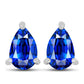 Pendientes de Plata con Zafiro Azul Australiano