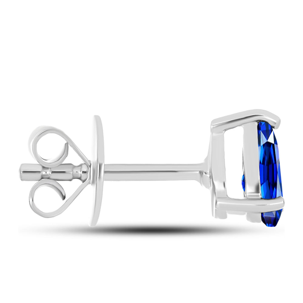 Pendientes de Plata con Zafiro Azul Australiano 2 