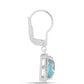 Pendientes de Plata con Labradorita y Topacio Blanco