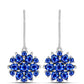 Pendientes de Plata con Zafiro Azul Australiano y Topacio Blanco