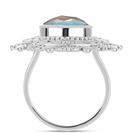 Anillo de Plata con Labradorita