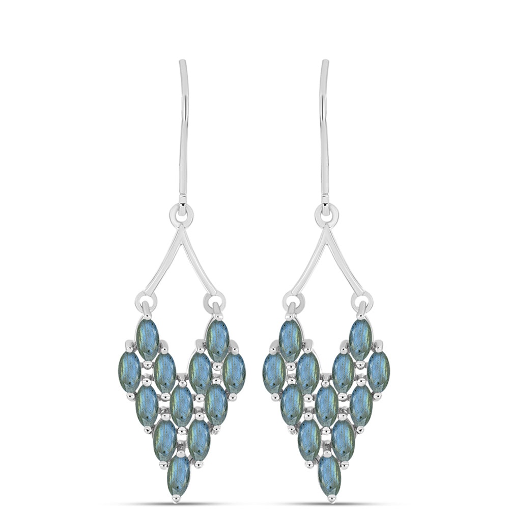 Pendientes de Plata con Labradorita
