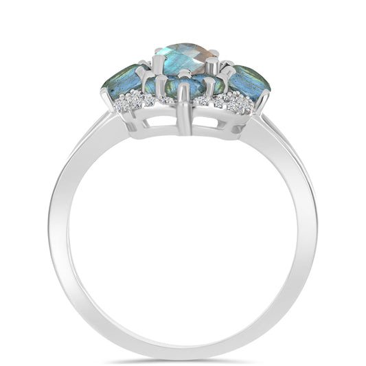 Anillo de Plata con Labradorita