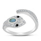 Anillo de Plata con Labradorita y Espinela Negra