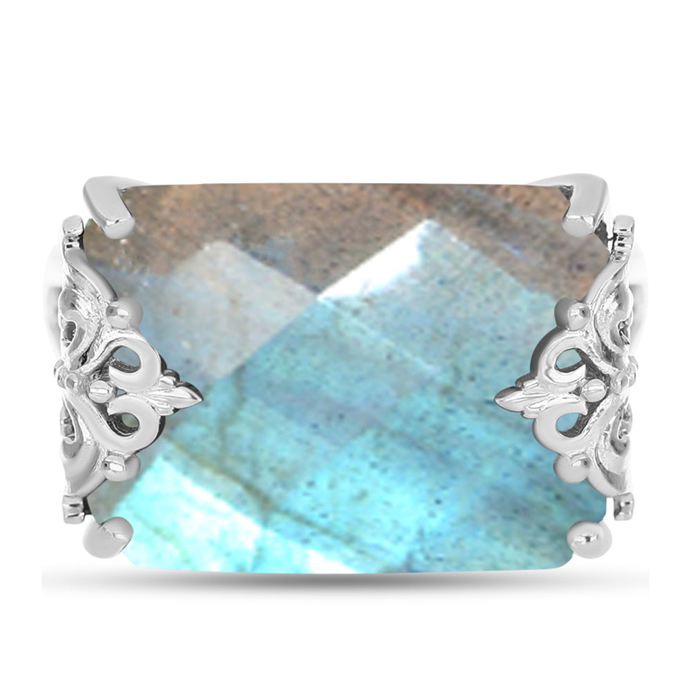 Anillo de Plata con Labradorita
