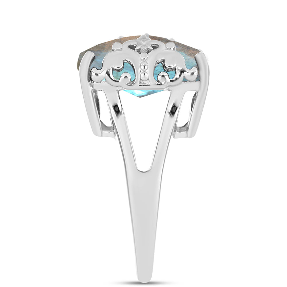 Anillo de Plata con Labradorita