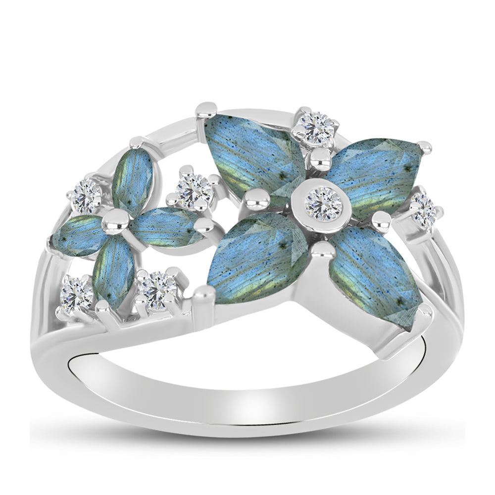Anillo de Plata con Labradorita