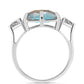 Anillo de Plata con Labradorita y Topacio Blanco