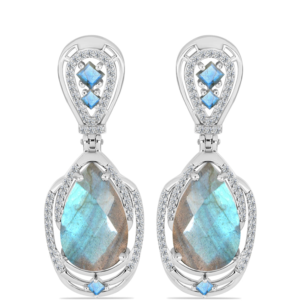 Pendientes de Plata con Labradorita
