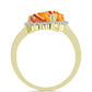 Anillo de Plata Bañada en Oro con Jaspe Garra de León y Topacio Blanco