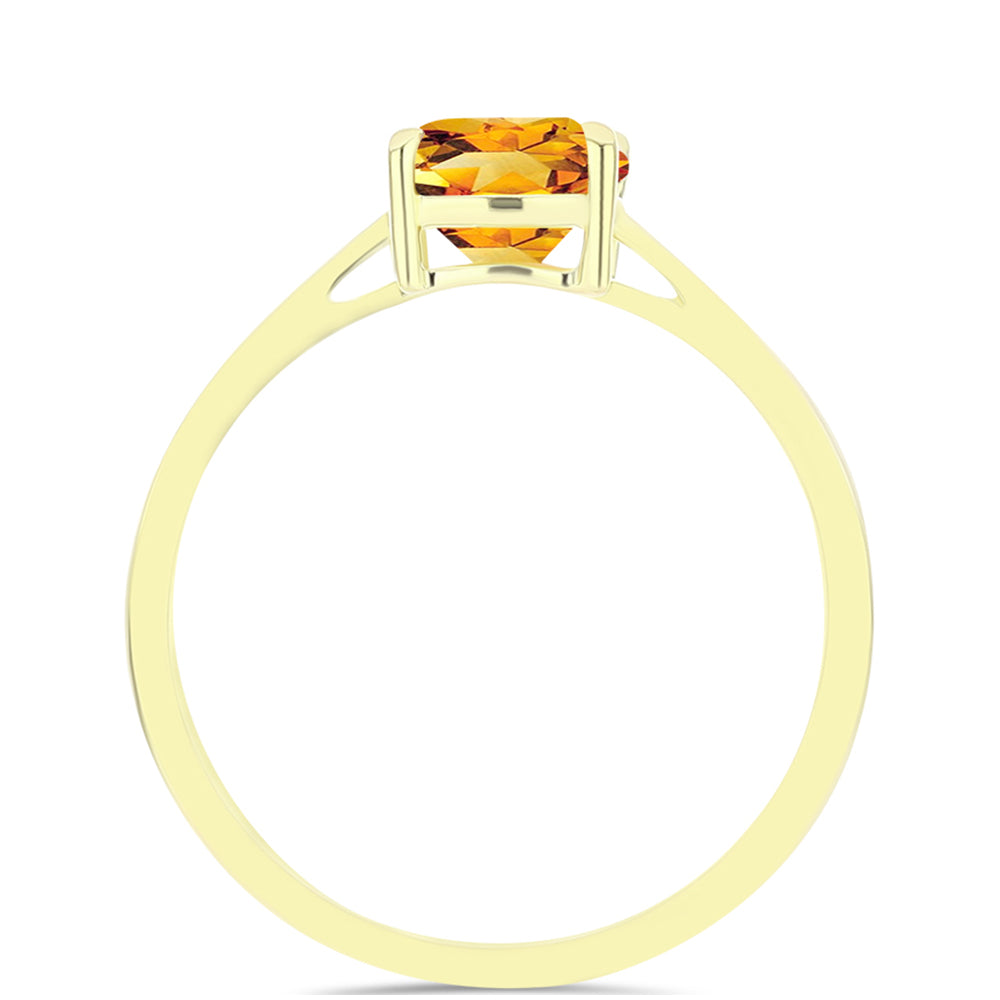 Anillo de Plata Bañada en Oro con Citrino de Río del Oro 2 