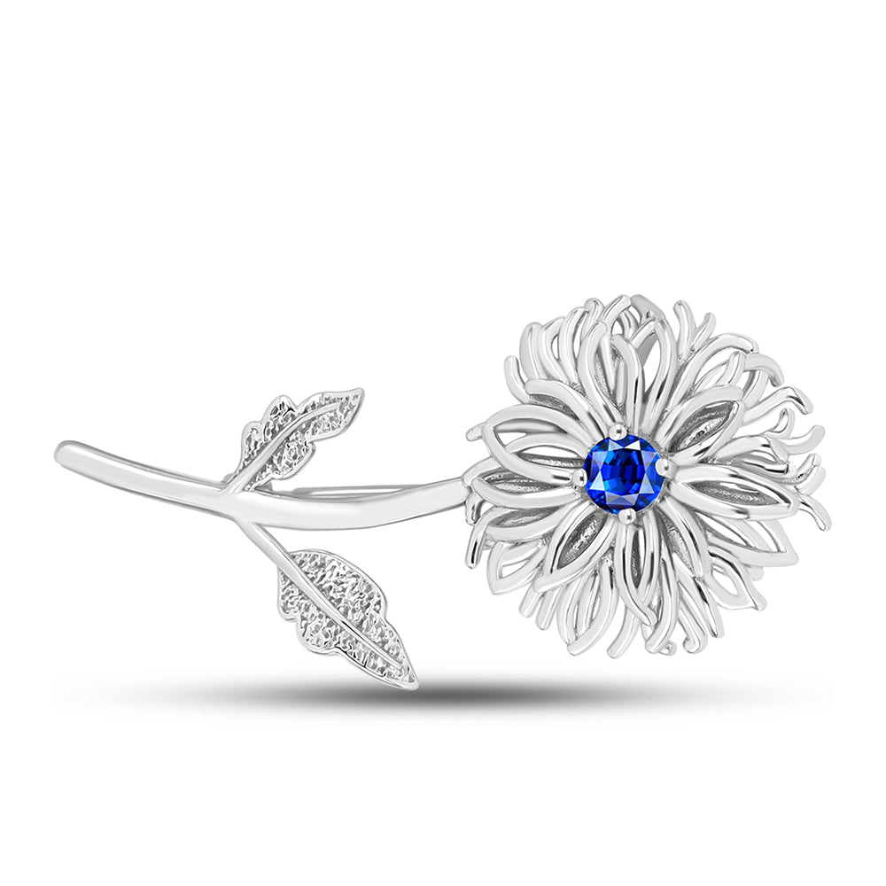 Broche de Plata con Zafiro Azul Australiano 1 