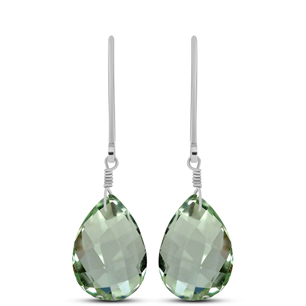 Pendientes de Plata con Amatista Verde 1 