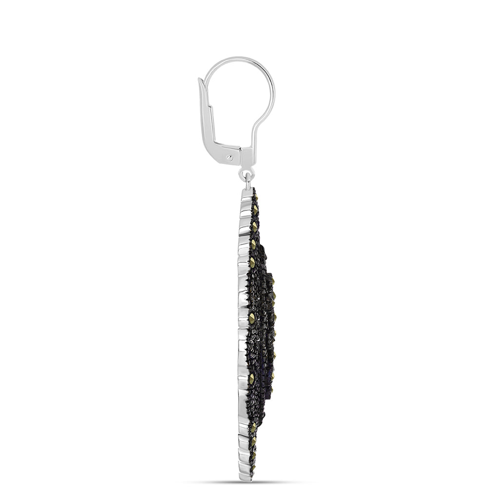 Pendientes de Plata con Marcasita de Austria
