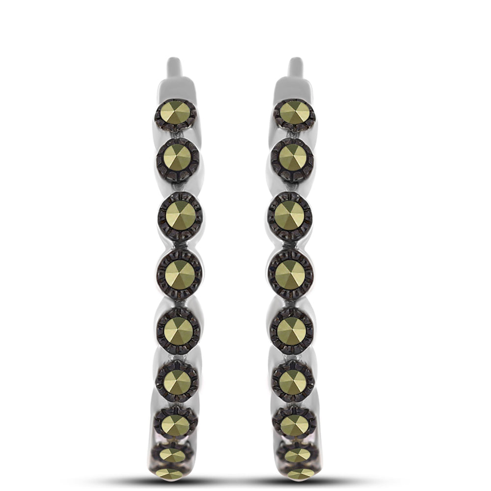 Pendientes de Plata con Marcasita de Austria 1 