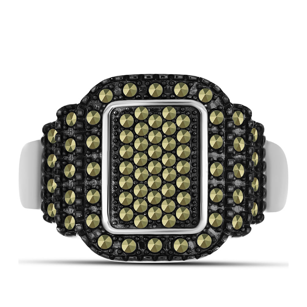 Anillo de Plata con Marcasita de Austria