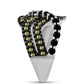 Anillo de Plata con Marcasita de Austria y Espinela Negra